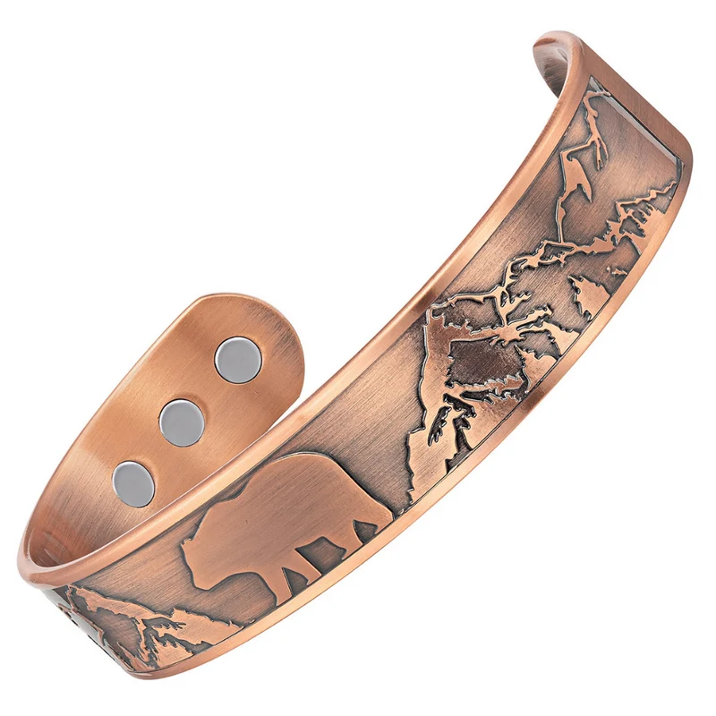 Healthway Copper Magnetic Bangle Bracelet - Bear