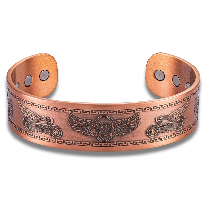 Healthway Copper Bangle Bracelet - Biker